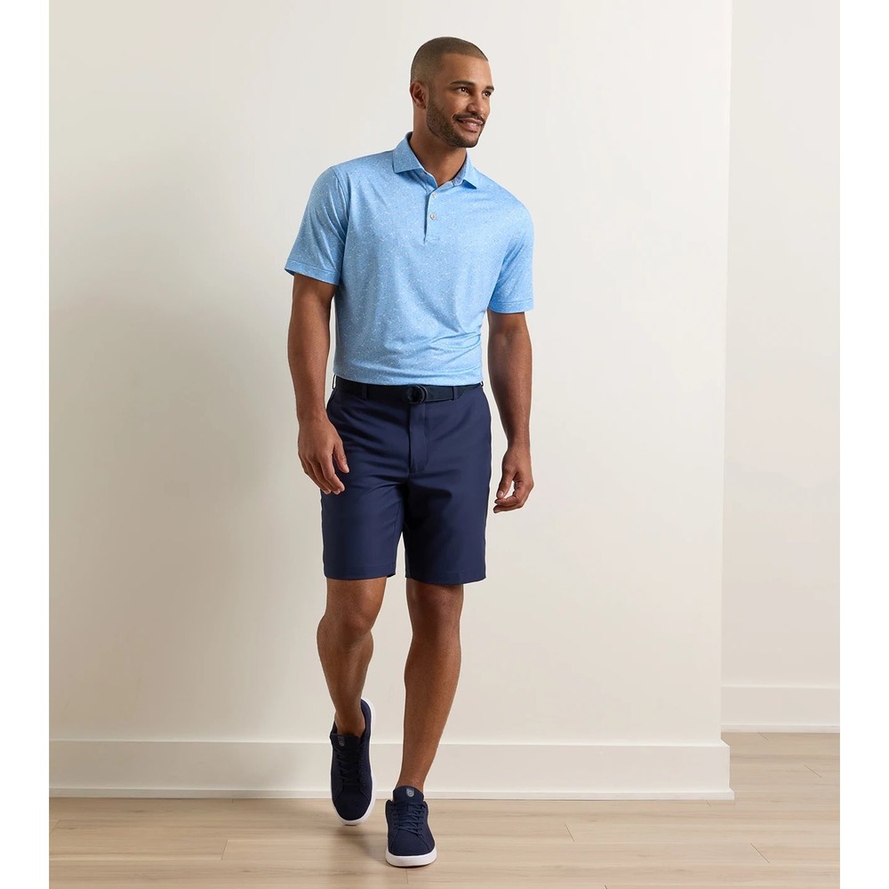 NWT Peter Millar Salem Golf Shorts Mens 44 Navy Blue 9" Inseam Performance Sport